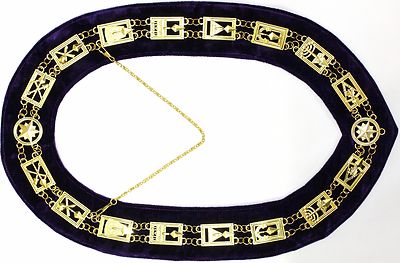 Masonic Regalia Cryptic Mason Royal & Select Master Chain Collar - Foto 8