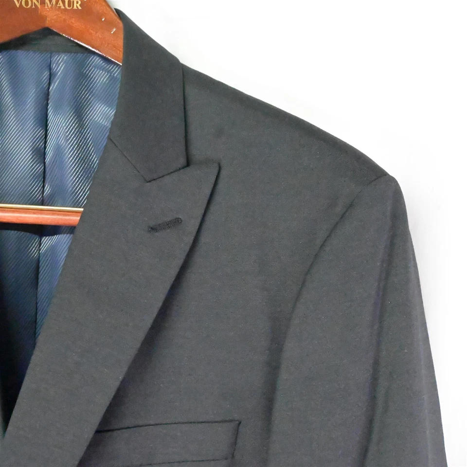 Andrew Fezza Assests 42R Gray Peak Lapel 2Btn Blazer Suit Jacket Sport Coat - Image 2 of 4