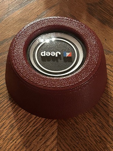 Jeep Cherokee J10 J20 Wagoneer AMC FSJ CJ Red Sport Steering Wheel Horn Cap - Picture 3 of 9