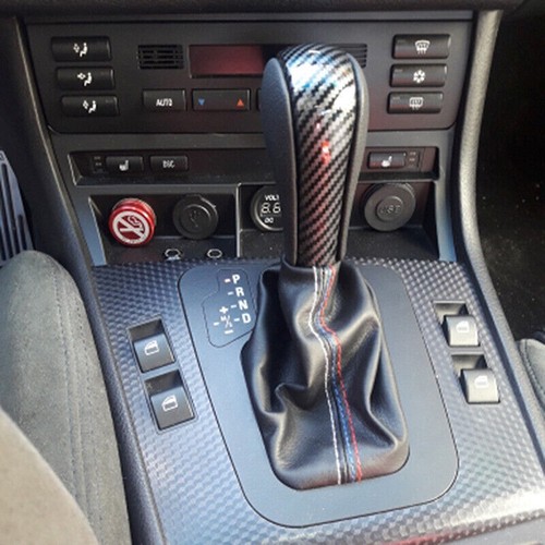 For BMW E46 E60 E39 E36 3 5 7 Series Leather Automatic Gear Shift Knob Shifter , - Picture 2 of 9