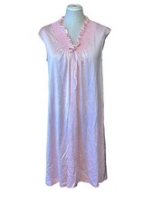 Vintage Pink Nightgown JC Penney Size Small USA Nylon Antron Knee Length