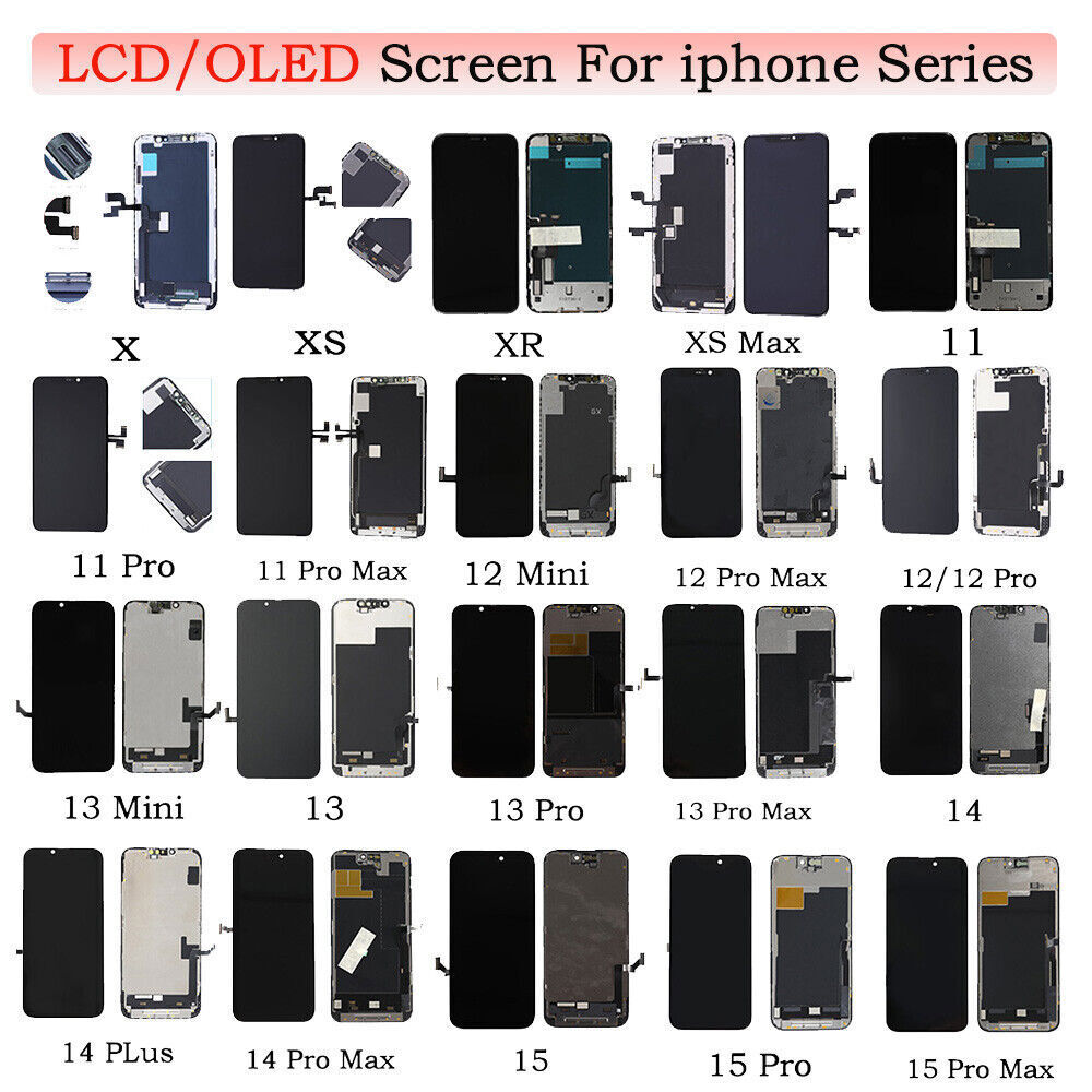 For iPhone X XR XS Max 11 12 13 Mini 14 Pro 15 16 LCD Display