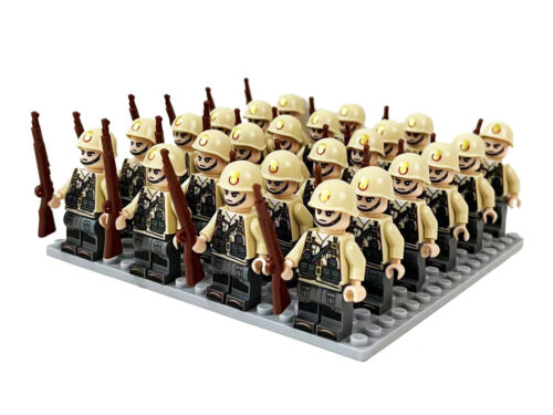 Set 24 pezzi figurine militari WW2 (USA, UK, GER, FRA, SOVIET), regalo giocattolo fai da te per bambini - Foto 10 di 35