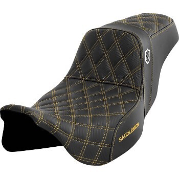Saddlemen Pro Series SDC Performance Seat Gold Lattice Stitch for 08-23 Touring - Picture 1 of 1