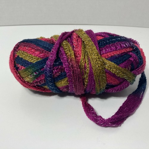 Rainbow Sashay Yarn Silver Accent Pink Purple Blue Dream Weaver 20 Skeins Mambo - Picture 3 of 12