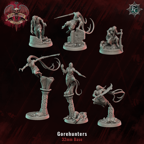 Gorehunters 6er Set | Fleshcraft Studios | 28mm RPG D&D 3D Printed Miniature - Bild 2 von 2