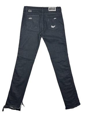 Ev Bravado Do You Think I'm Crazy Jeans Mens 36 Black Distressed