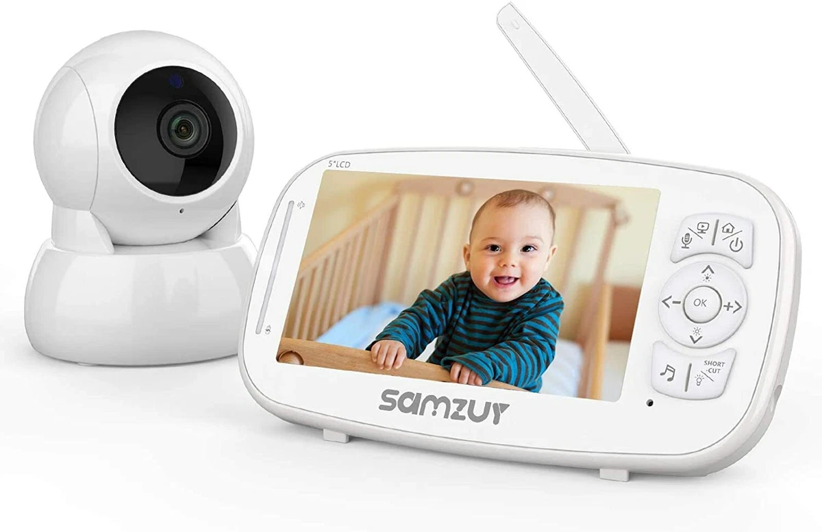 Baby Monitor, Video Baby Monitor with Camera and Audio Samzuy 1080P 5 HD