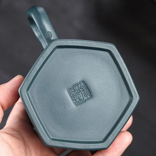Olla de té de arcilla original de mineral real Yixing Zisha Tianqing con marca de kungfu chino - Imagen 3 de 12