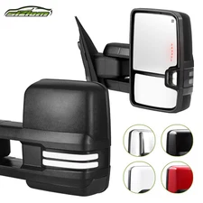SIZIOM Power Heated Switchback Tow Mirror For 14-19 Chevy Silverado GMC Sierra