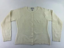 Vintage Reflections by Spiegel Ivory Cardigan Lambswool & Angora Blend SZ M