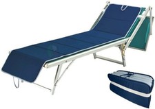 Cuscino Imbottito per Sdraio Lettino Materassino Prendisole Pieghevole  BLU