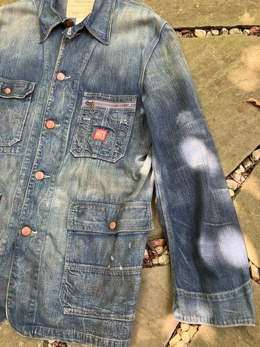 RRL sz 42R USA Made Engineer Coat Heartland Barn Jacket Denim Chore Double RL - Picture 7 of 23