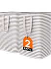 2 Pack Laundry Hamper Large Collapsible Laundry Baskets, Freestanding Waterproof