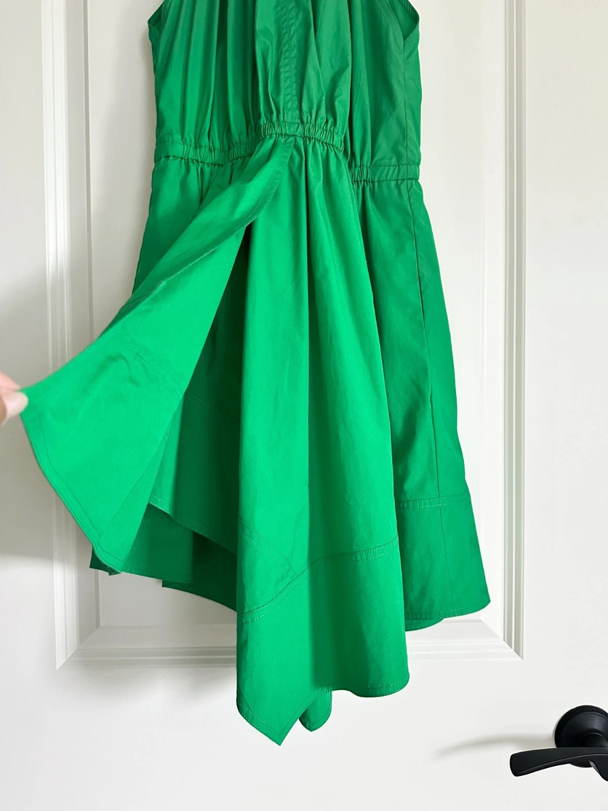 VETEMENTS A.L.C. Mini abito verde cotone senza maniche con ferretto taglia 2