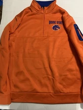 Nike Boise State Broncos Dri-FIT 1/4 Zip Pullover Mens L Orange NCAA