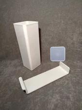 Vintage Tupperware #1696 Large Cheese Block Keeper #1698 Tray #1697 Lid