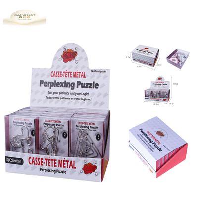 Metallpuzzle Knobelspiel 24 Stück IQ Spielzeug Geduldspiel