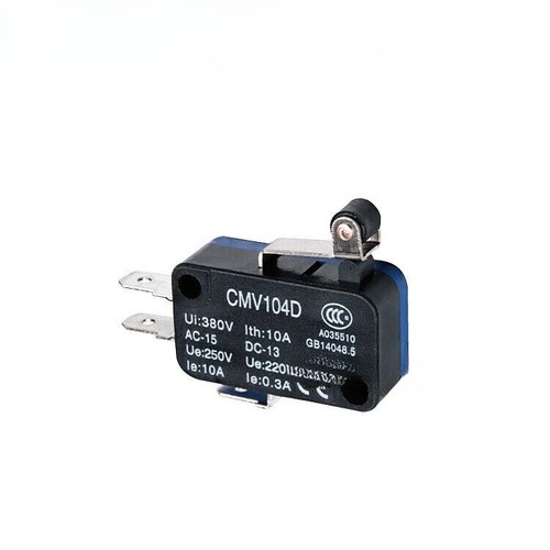 20pcs CMV104D Small Micro Limit Switch Silver Contact Short Pully Type 1NC 1NO - Afbeelding 2 van 4