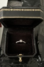 18ct White Gold Brilliant Cut Diamond Ring With Diamond Shoulders