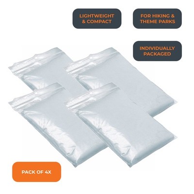 4x Erwachsene wasserdichter Regenponcho mit Kapuze Mac Mantel für Festivals Freizeitparks | FPC