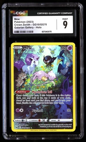 CGC 9 Mew GG10/GG70 Pokémon Crown Zenith 2023 English