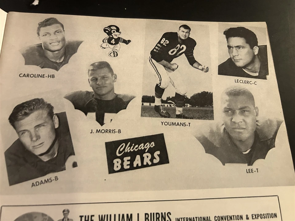 1961 CHICAGO BEARS vs LOS ANGELES Rams Program WRIGLEY FIELD Mike DITKA Wade - Image 4 of 4