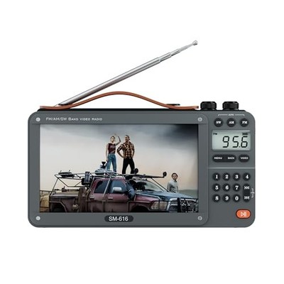 720P 7Inch Screen AM FM Movie Video Radio with Bluetooth Speaker