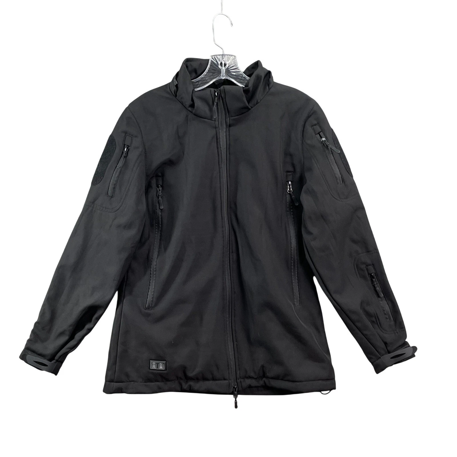 Heated Softshell Jacket Mens Medium Black Tactical Electric Coat Travel Academia