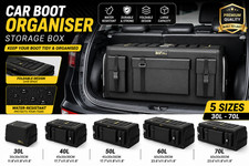 Car Boot Organiser Storage Box 30l - 70l Foldable Trunk Cargo Bag Waterproof