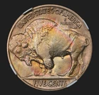 1916 Buffalo Nickel NGC AU58 Toned Everyman Better Date Type 2 Toned Toning
