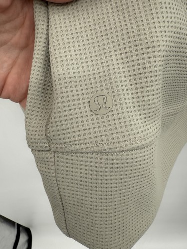 Lululemon Shift Stitch Hoodie Men's Beige Waffle Knit Pullover Size Large - Picture 3 of 5