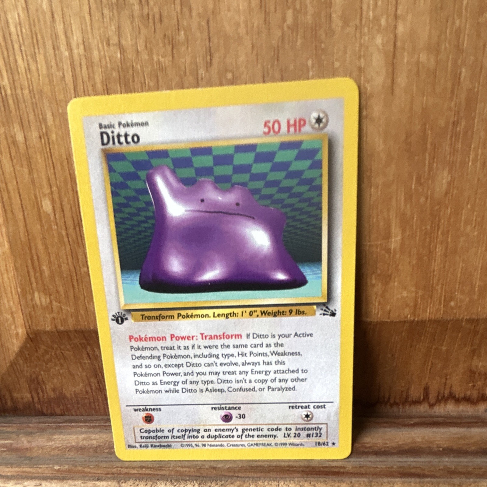 Wizards of the Coast Pokémon TCG Ditto 18/62 Fossil Rare Unlimited English 50 HP