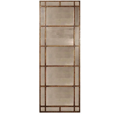 Uttermost Avidan Contemporary Style Metal Mirror in Antique Gold - Picture 1 of 7