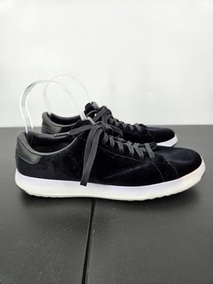 Cole Haan Grandpro Tennis Shoes Womens 9 B Velvet Black White Sneakers