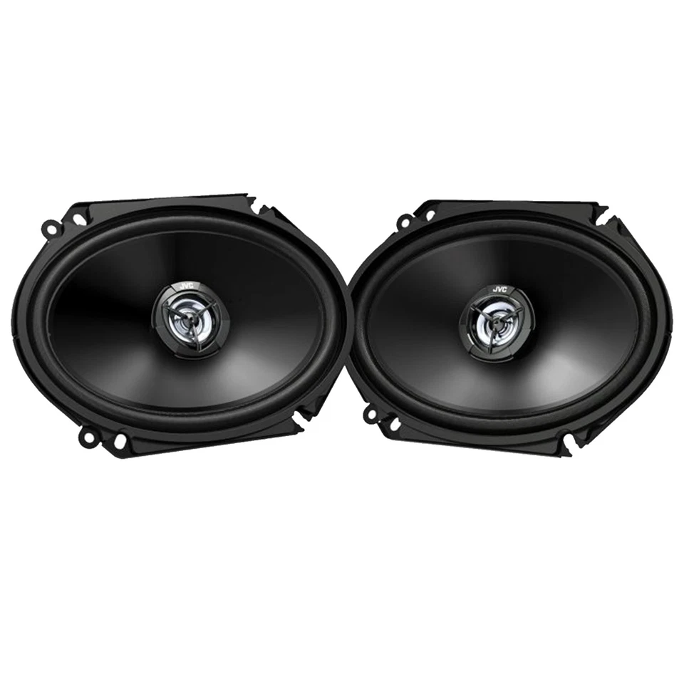 2x Altavoces bidireccionales JVC 300 vatios 6x8", 2x adaptador de arnés de altavoces, cable de 50 pies Foto 2 de 4