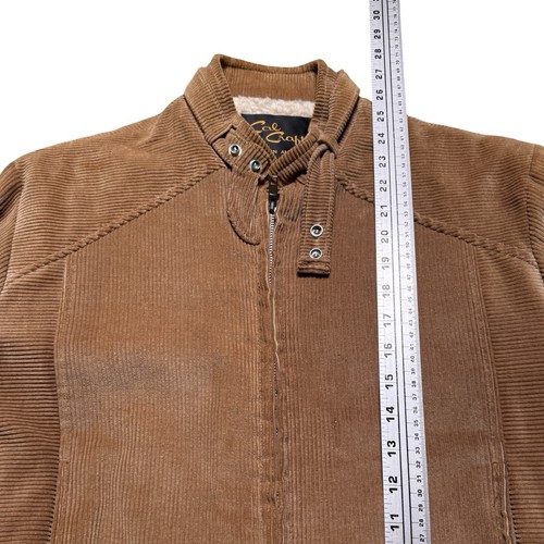 Vintage Cal Craft Corduroy Bomber Jacket Biker Fall Winter Brown Mens - Picture 6 of 7