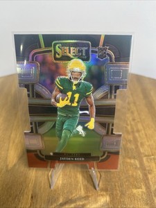 2023 Panini Select - Concourse Jayden Reed #38 Black & Red Prizm Die-Cut (RC)