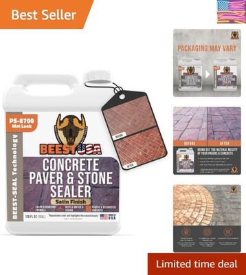 Paver Sealer - 8700 Wet Look Satin Finish - 1 Gallon Covers up to 175-250 sq ...