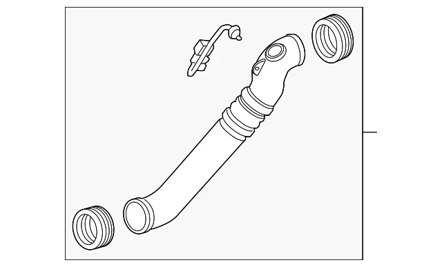 Manguera de aire de salida de enfriador de aire de carga GM 84094727 genuina Foto 4 de 4