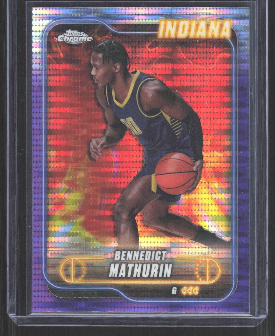 2024-25 Topps Chrome #96 Bennedict Mathurin Purple Speckle