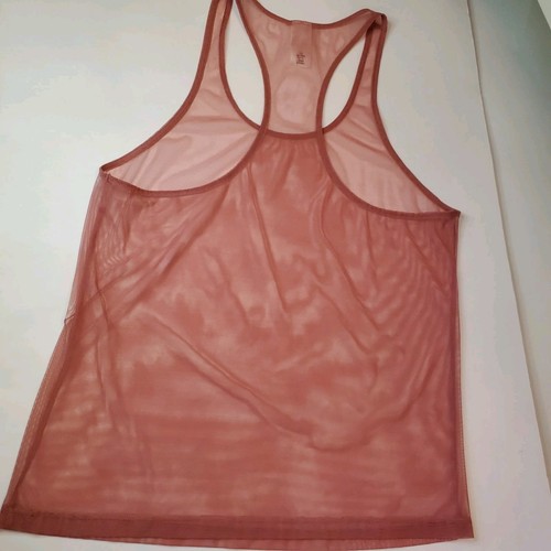Victorias Secret Sport Mauve Comfort Fit Sheer Mesh Racerback Tank Top X-Small - Picture 4 of 4