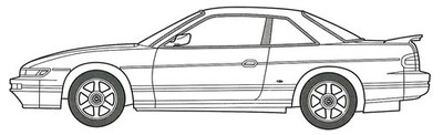 FUJIMI 1/24 Naniwa Tomoare No.1 Silvia Q's (S13) Gussan Specification Plastic Mo