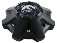 FUEL Matte Black Chrome Rivets Wheel Center Caps One 1 1002-53B M-447 8-Lug