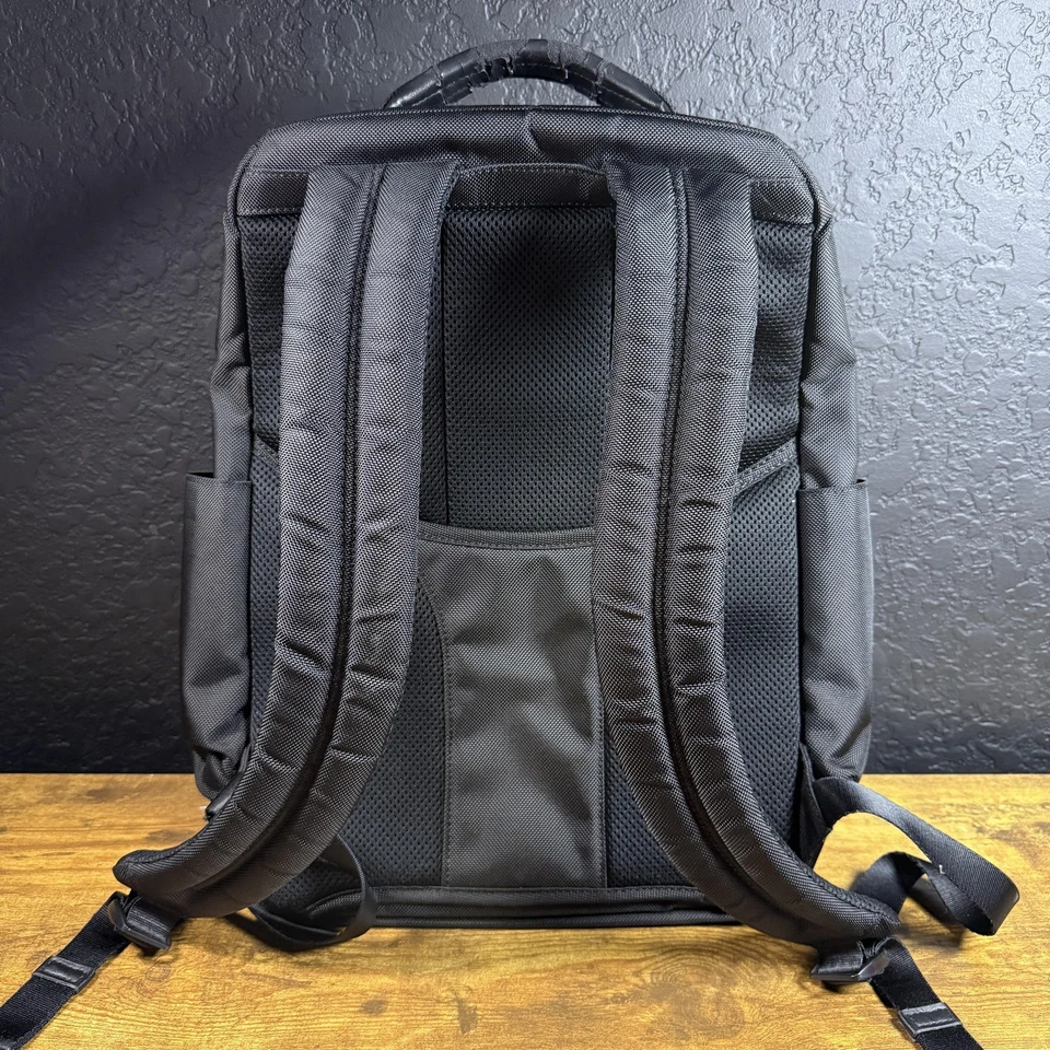 Tumi Black Ballistic Nylon Laptop Backpack Business Travel Padded Straps - Image 2 of 4