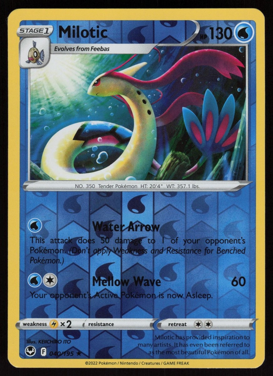 MILOTIC 040/195 RARE SILVER TEMPEST POKEMON REVERSE HOLO NM/M | eBay