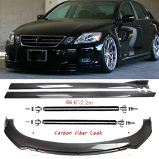 Front Lip Chin Bumper Spoiler Side Carbon Fiber For Lexus GS300