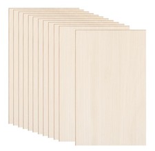 Basswood Sheets for Crafts Thin Plywood for Laser Cutting 12x8 In 12 Pack