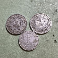 Lot of 3, MOROCCO 2, 5  FRANCS AH1370 / 1951 Coins
