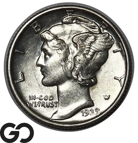 1939-S Mercury Dime, Nice Choice BU++